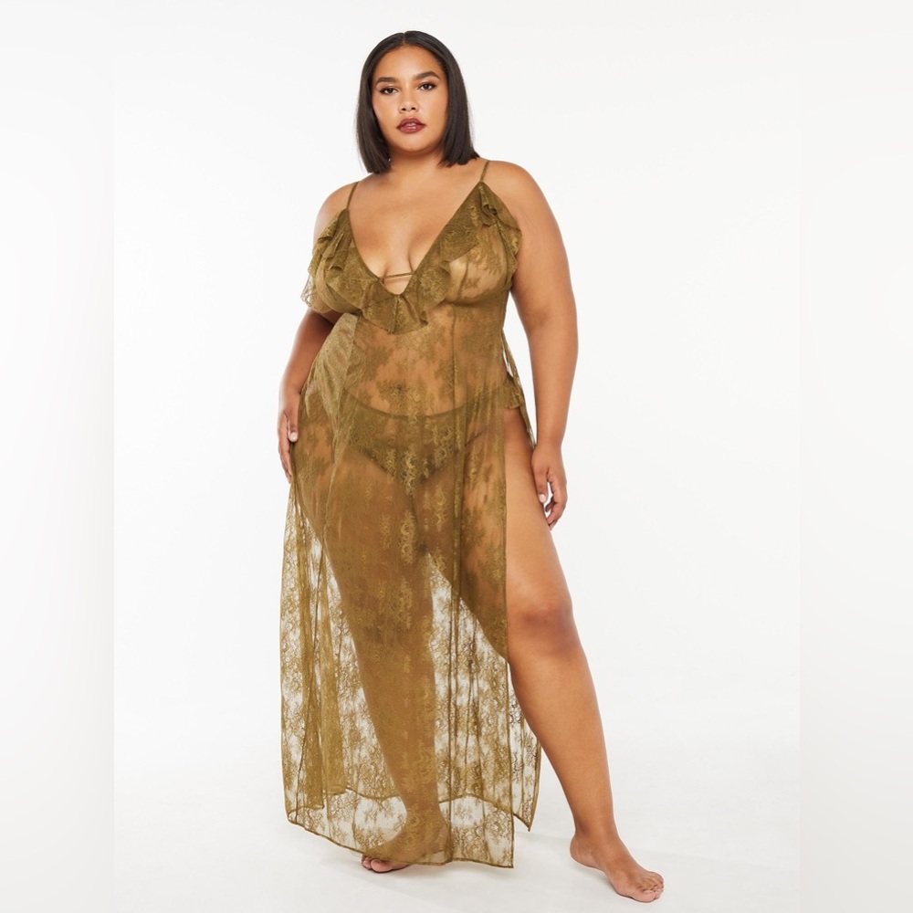 Savage Fenty Olive Lace Dress 3X BONUS BRA FOR FREE!